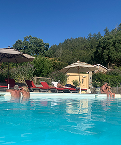 Guests enjoy our enclosed naturist friendly clothing optional pool area