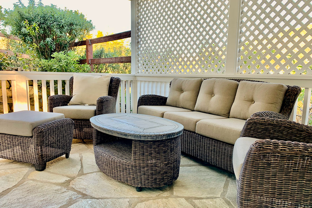 Spacious patio to enjoy that special bottle of wine day or night